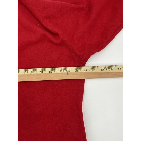 VTG Eddie Bauer Fleece‎ Pullover Mens XL Polartec 1/4 Zip Red EBTEK Canada - Picture 7 of 11